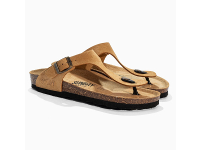 Bayton Sandales Camelia - cuir suédé - camel