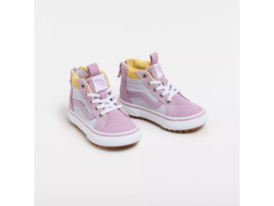 Sneakers montantes MTE Sk8-Hi - cuir - gris et rose
