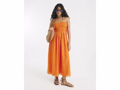 Robe longue orange 