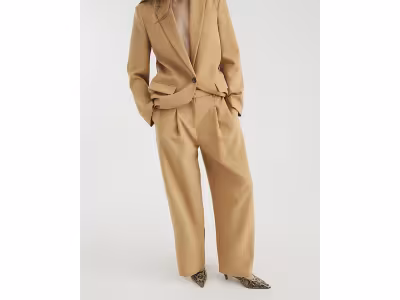 Pantalon large marron