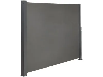  Paravent extérieur rétractable Brise vue enroulant gris H1.6XL3m