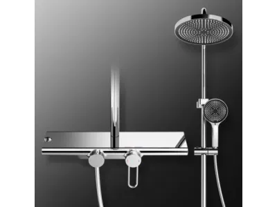Ensemble Colonne de Douche avec Étagère 40 cm