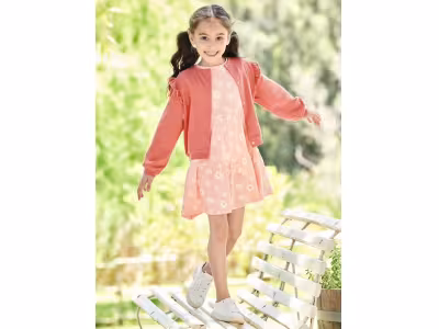 Ensemble robe et cardigan fille 