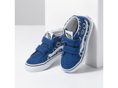 Sneakers montantes SK8-Mid Reissue V - cuir - bleu