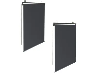 Lot de 2 stores enrouleurs L.124 x H. 225 CM pour pergola