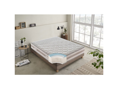 Matelas 160x200 à ressorts ensachés - mémoire de forme à 9 zones