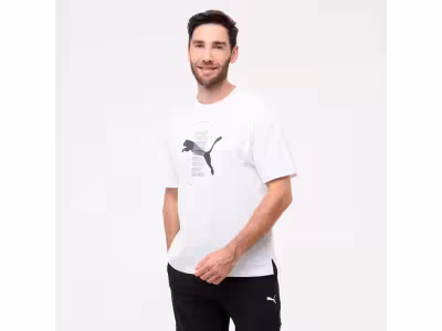T-shirt en coton à manches courtes homme, blanc