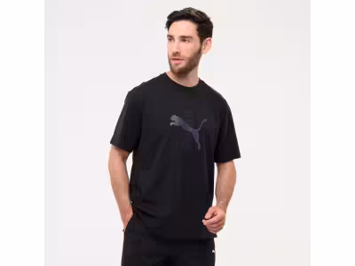 T-shirt en coton à manches courtes homme, noir PUMA