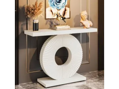 Table Console 100 x 30 x 79 cm, Blanc
