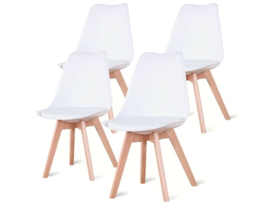 Wokaka Lot de 4 chaises de salle a manger
