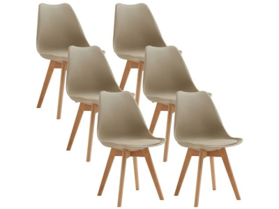 Wokaka Lot de 6 chaises de salle a manger 