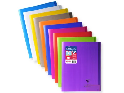 Cahier Koverbook - Polypro avec rabat - 24 x 32cm - 140 pages