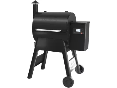 Barbecue pellet TRAEGER Pro 575 noir sur chariot, grille haute 56x18 cm, grille basse 56x48 cm
