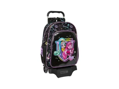 Cartable À Roulettes Monster High Noir 33 X 42 X 14 Cm