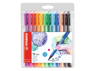  Stabilo - Pochette de 12 stylos-feutres Pointmax - pointe moyenne