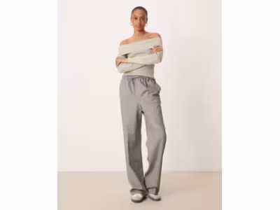  Pantalon ajusté à enfiler - Gris
