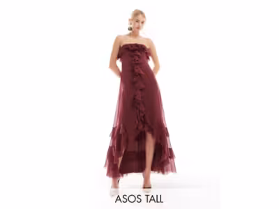  Robe volantée longue