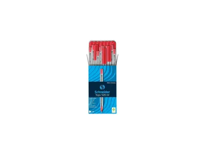 Boîte De 50 Stylos À Bille - Rouge - Pointe Moyenne - Schneider