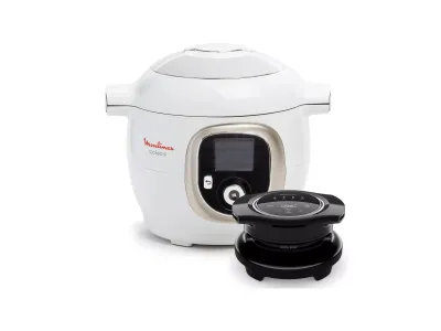 Cookeo MOULINEX CE85XAF0 blanc 6 L, 9 modes de cuisson + Extra Crisp 