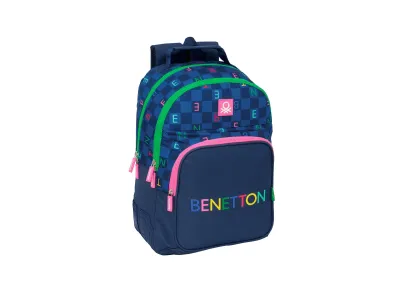 Cartable Benetton Damero Blue Marine 32 X 42 X 15 Cm