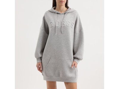 Robe Cindra - style sweat - logo - gris mélangé