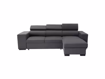 Canapé d'angle convertible NORWAY II tissu NEVE anthracite