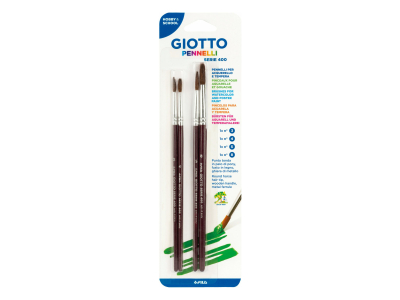 Giotto - 4 pinceaux fibres synthétiques série Art 400 - n°3,4,5,8