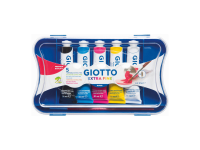 Giotto - Boîte de gouache extra fine - 5 x 21 ml - 20,5 x 12 cm