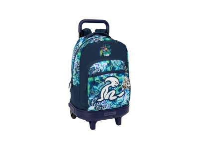 Cartable À Roulettes El Niño Kook Blue Marine 33 X 45 X 22 Cm