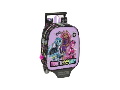 Cartable À Roulettes Monster High Creep Noir 22 X 27 X 10 Cm 