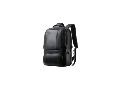 Sac À Dos Ordinateur Cuir Haut De Gamme Anti-vol Imperméable Grande Capacité Noir Yon