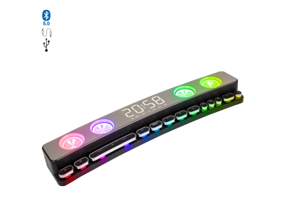 DAM. Barre de son SH39 Bluetooth 5.0 avec touches mécaniques, écran et lumière