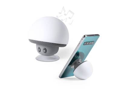 DAM Enceinte design champignon Bluetooth 5.0. Puissance sonore 3W. Batterie 200 mAh 5,2x6x5,2 cm.