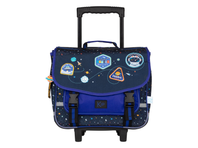 Cartable à roulettes Kip Astro - bleu marine - 38 x 15 x 32 cm