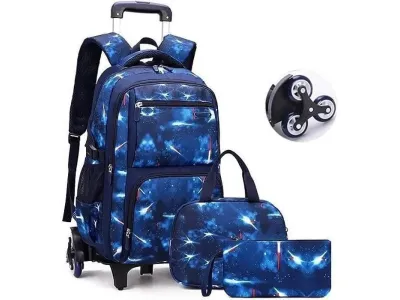 Cartable Scolaire Roulette Garcon Sac à Dos roulettes