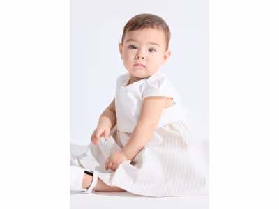 Body-robe - Blanc et beige - Obaïbi