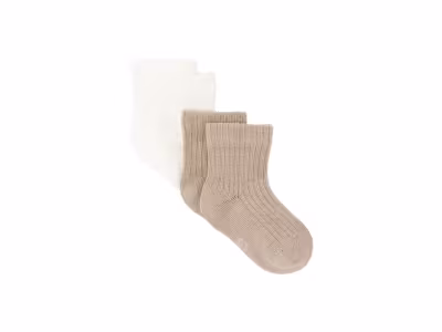 2 paires de chaussettes - Marron clair et blanc - Catimini