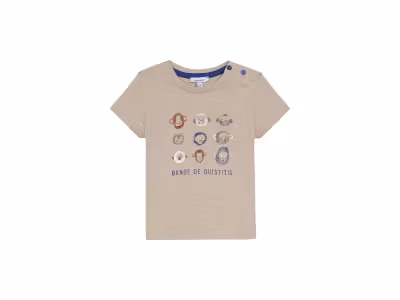 T-shirt - Beige et bleu - Absorba