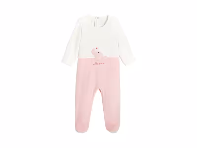 Grenouillère - Blanc et rose - Catimini