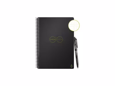 ROCKETBOOK Cahier réutilisable connecté Rocketbook Core - 36 pages pointillées - Noir - 14,8 x 21 cm