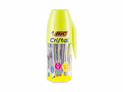 BIC 20 stylos-bille Cristal - 10 encres