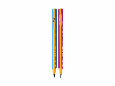 2 x 2 BIC Kids Crayons à Papier d'Apprentissage Triangulaires Extra-Larges HB - Coloris aléatoire