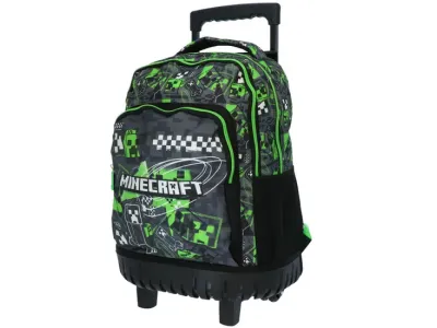 Sac à dos à roulettes Minecraft Creeper 43 CM 2 Cpt