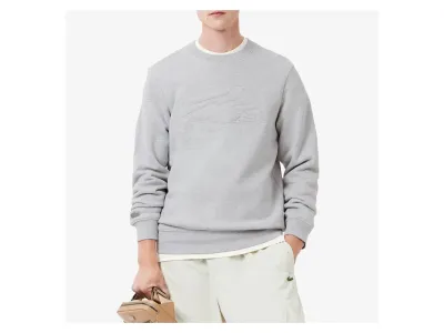Lacoste Sweat-Shirt Gris Brodé