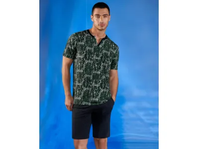 Impetus Pyjama de homme imprimé en Lyocell