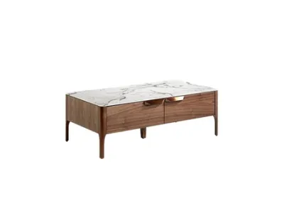 Table basse Angel Cerda Table basse de noyer 2046C, 120 x 60 x 40 cm. -
