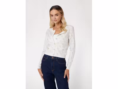 Cardigan logo 4G strass