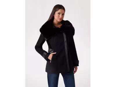 Manteau laine et Melton mélangés