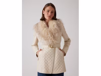 Manteau matelassé similicuir
