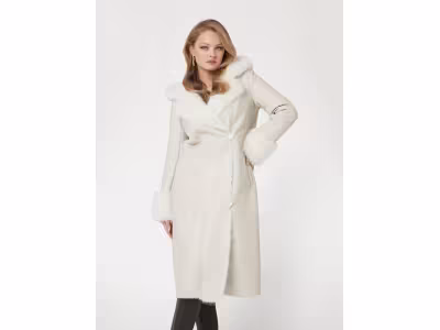Manteau long similicuir